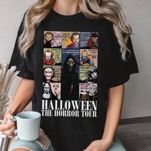 Retro Horror Characters Halloween Shirt, Horror Tour Shirt